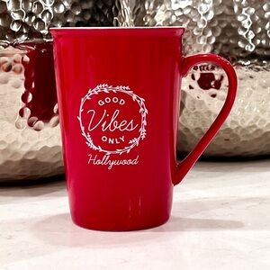 Red Ceramic “Good Vibes Only” Mug - NWT